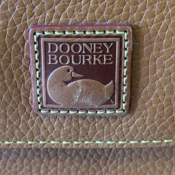 Dooney & Bourke Caramel Leather Satchel - Picture 2 of 11